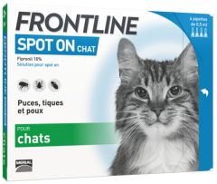 Pipettes anti-puces et anti-tiques SPOT-ON CHAT FRONTLINE
