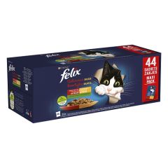 Tendres éffilés en Gelée pour chat Délicieux Duos - Sélection de la Campagne aux Légumes  FELIX  44 x 85 g