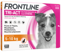 Solution antiparasitaire petit chien de 5 à 10 kg FRONTLINE TRI-ACT