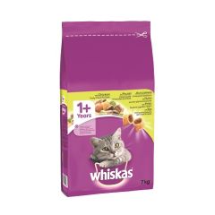 WHISKAS Croquettes chat fourrées Saveur Poulet et légumes