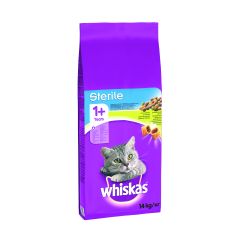 WHISKAS Croquettes chat fourrées Poulet et légumes