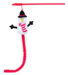 Xmas canne à pêche avec bonhomme de neige pour chat TRIXIE