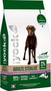YOCK NATURE  Croquettes chien sans céréales allégées moyennes et grandes races