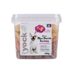 YOCK PLAISIR Friandises Mix Mini Biscuits Fourrés pour chien