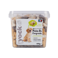 YOCK PLAISIR Friandises Petits Os Croquants pour chiot de 2 à 12 mois