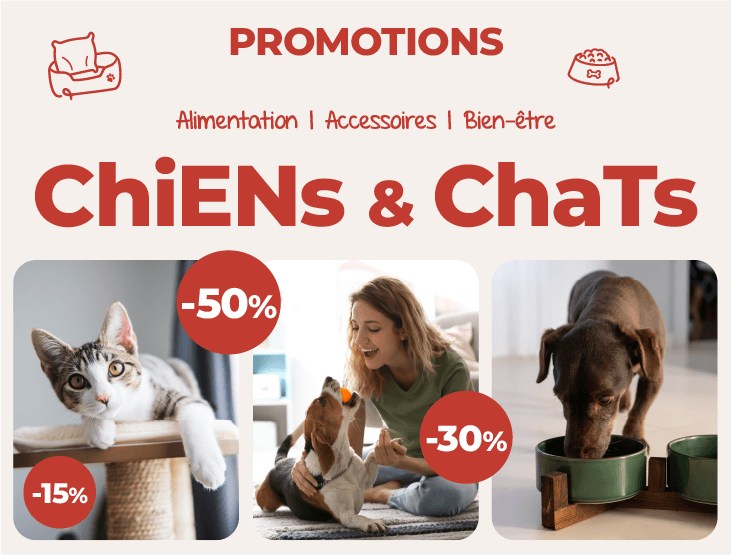 Promotions animalerie en ligne pour chien et chat